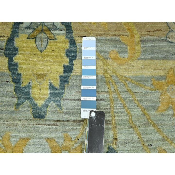 9'1" x 12'1" New Hand Knotted Grey Wool Rectangle Oriental Rug - MOA10276687
