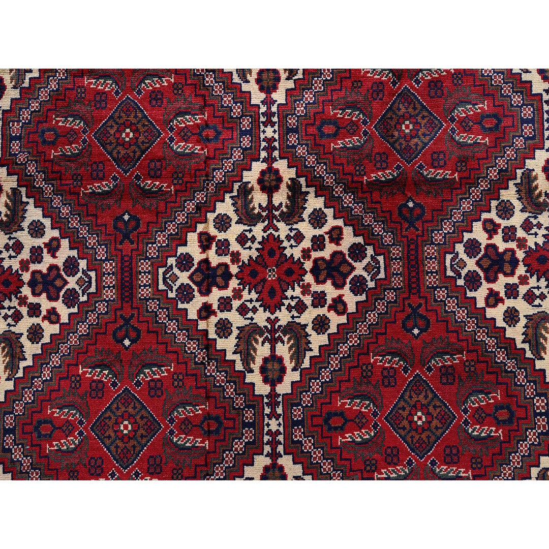 9'10" x 13'0" New Hand Knotted Red Wool Rectangle Oriental Rug - MOA102766