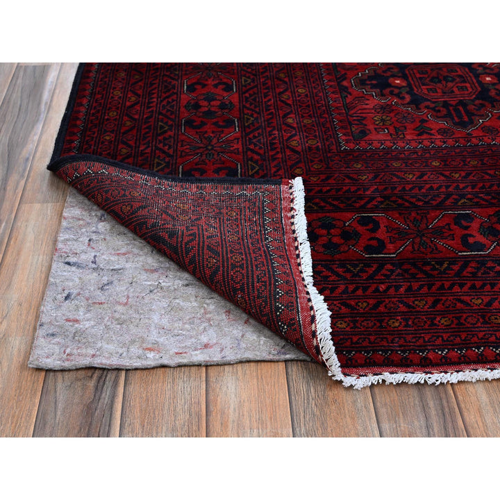 9'10" x 12'10" New Hand Knotted Red Wool Rectangle Oriental Rug - MOA102767