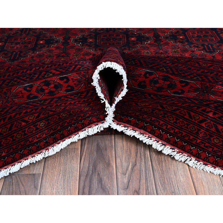 9'10" x 12'10" New Hand Knotted Red Wool Rectangle Oriental Rug - MOA102767