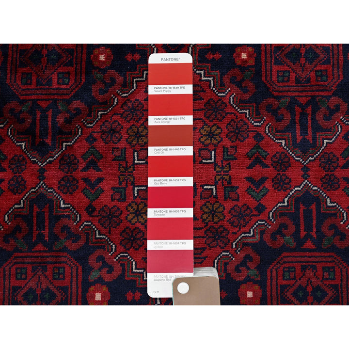 9'10" x 12'10" New Hand Knotted Red Wool Rectangle Oriental Rug - MOA102767