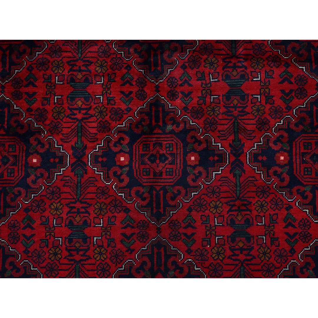9'10" x 12'10" New Hand Knotted Red Wool Rectangle Oriental Rug - MOA102767