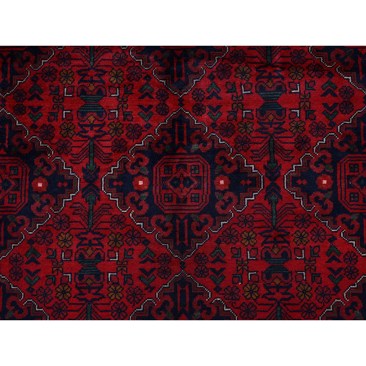 9'10" x 12'10" New Hand Knotted Red Wool Rectangle Oriental Rug - MOA102767