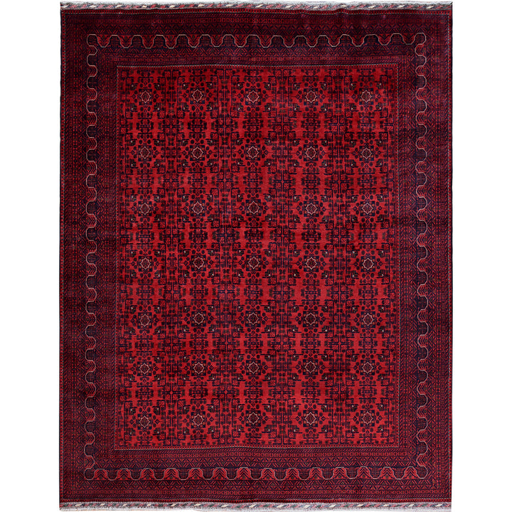 10'1" x 12'8" New Hand Knotted Red Wool Rectangle Oriental Rug - MOA102769