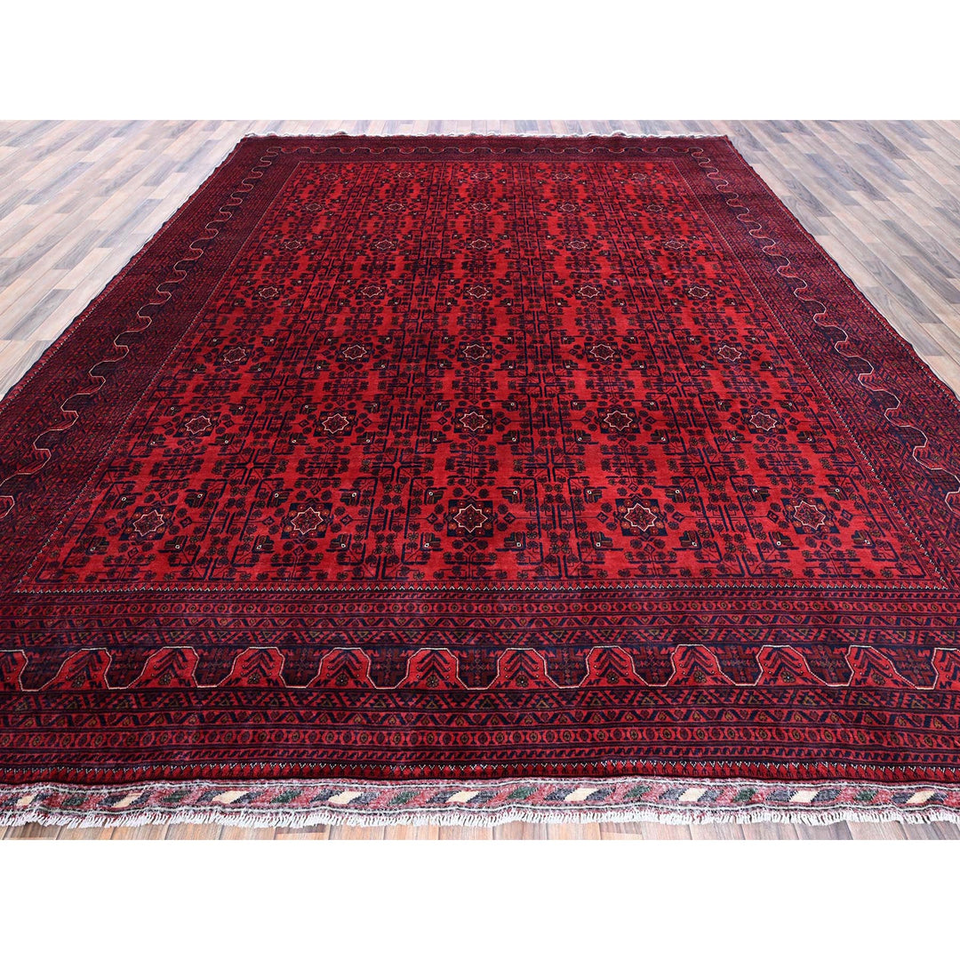 10'1" x 12'8" New Hand Knotted Red Wool Rectangle Oriental Rug - MOA102769