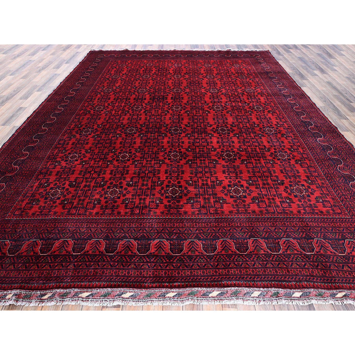 10'1" x 12'8" New Hand Knotted Red Wool Rectangle Oriental Rug - MOA102769