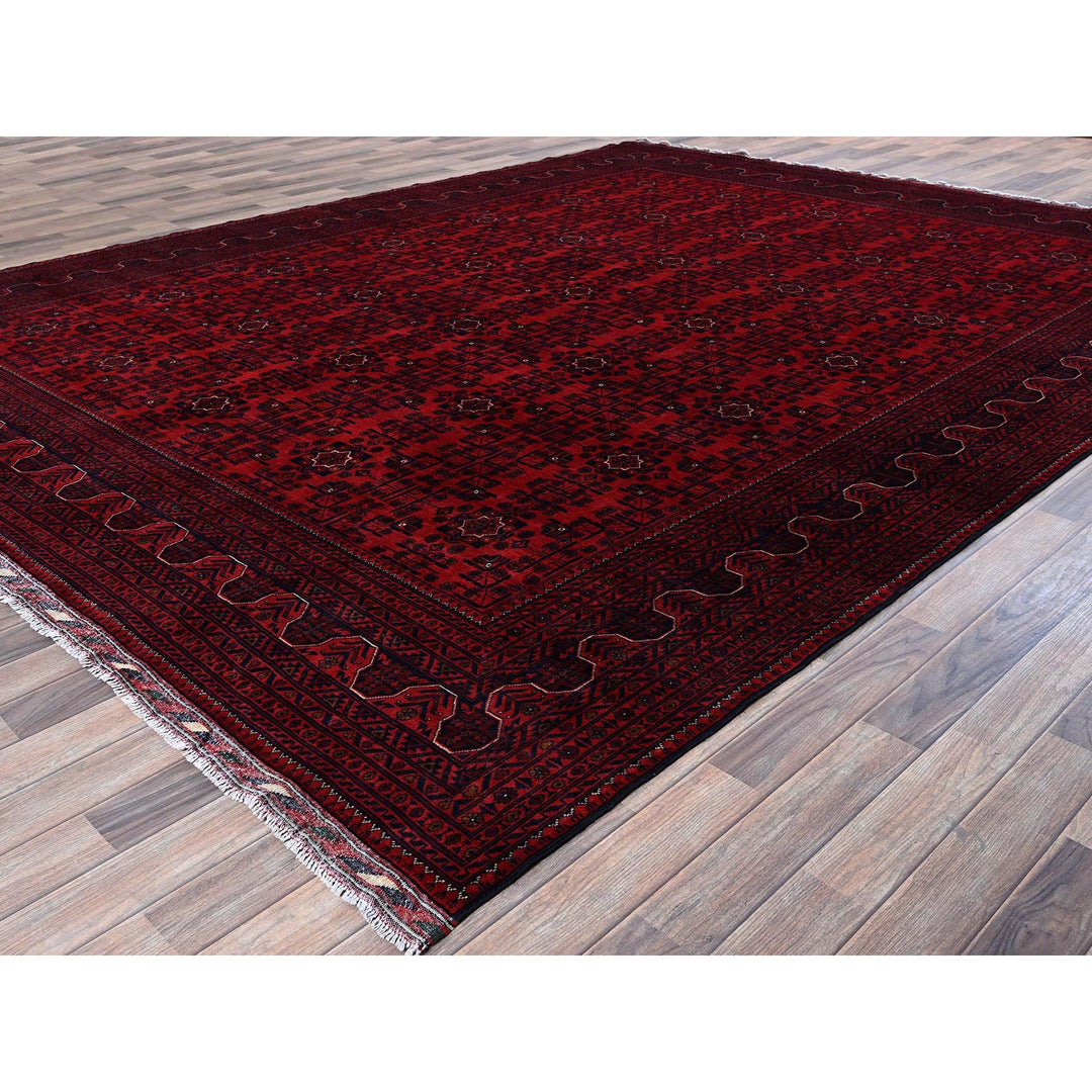 10'1" x 12'8" New Hand Knotted Red Wool Rectangle Oriental Rug - MOA102769