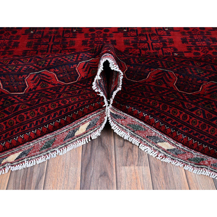 10'1" x 12'8" New Hand Knotted Red Wool Rectangle Oriental Rug - MOA102769