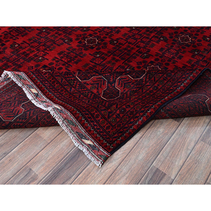 10'1" x 12'8" New Hand Knotted Red Wool Rectangle Oriental Rug - MOA102769