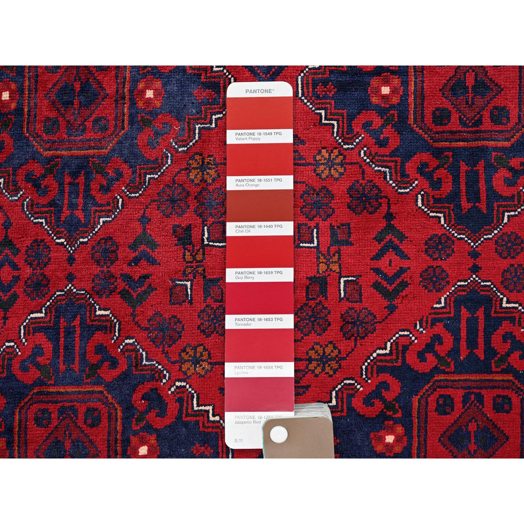 9'11" x 12'10" New Hand Knotted Red Wool Rectangle Oriental Rug - MOA102770