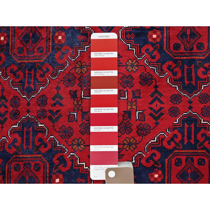 9'11" x 12'10" New Hand Knotted Red Wool Rectangle Oriental Rug - MOA102770