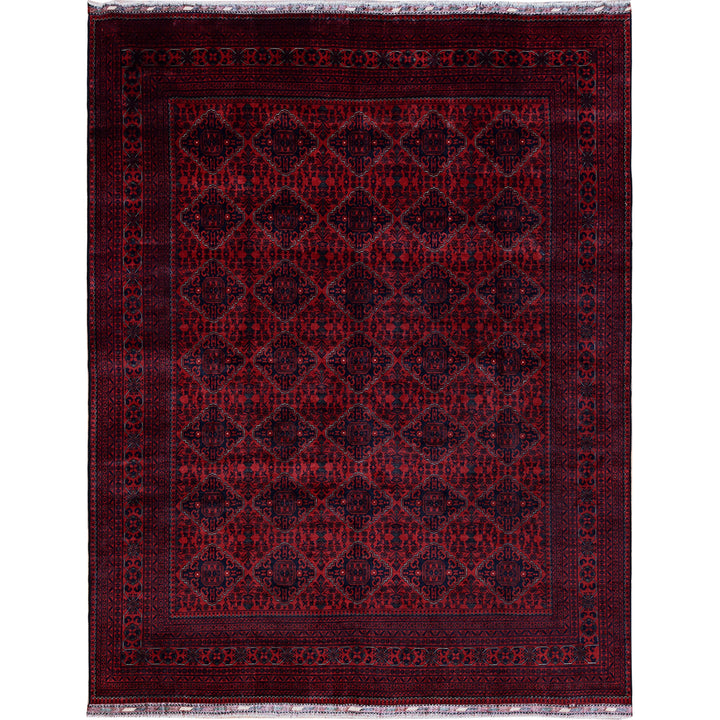 9'10" x 12'5" New Hand Knotted Red Wool Rectangle Oriental Rug - MOA102771