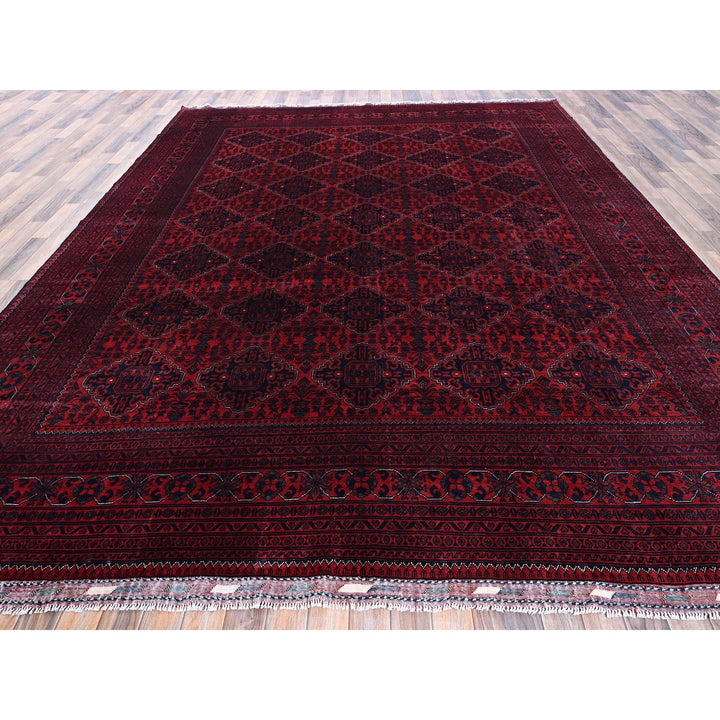 9'10" x 12'5" New Hand Knotted Red Wool Rectangle Oriental Rug - MOA102771
