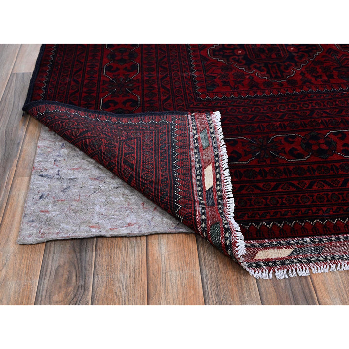 9'10" x 12'5" New Hand Knotted Red Wool Rectangle Oriental Rug - MOA102771
