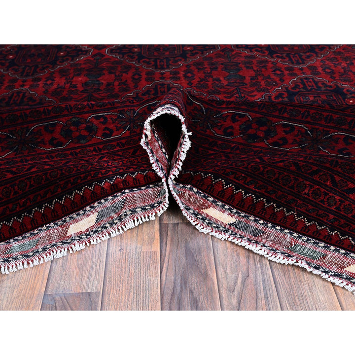 9'10" x 12'5" New Hand Knotted Red Wool Rectangle Oriental Rug - MOA102771