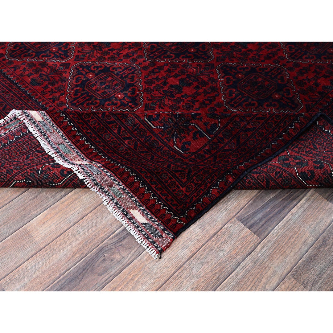 9'10" x 12'5" New Hand Knotted Red Wool Rectangle Oriental Rug - MOA102771
