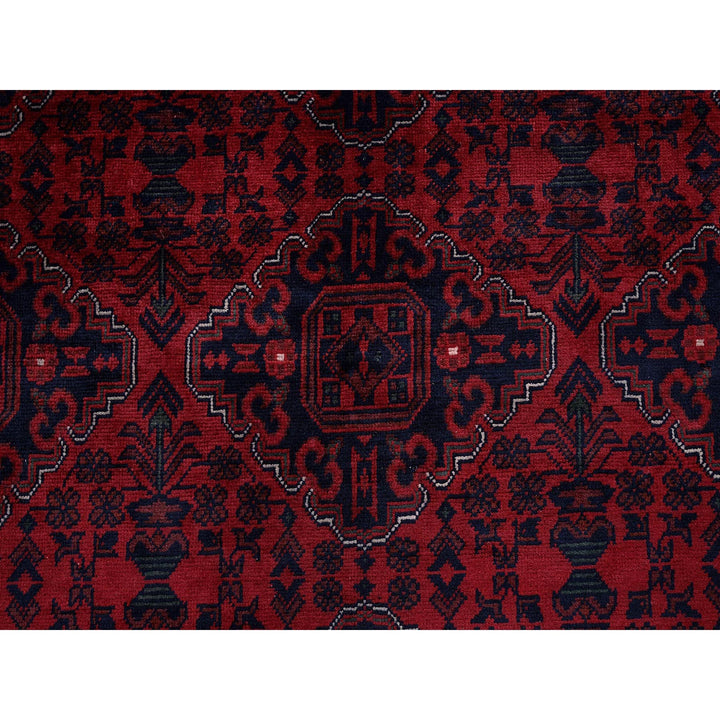 9'10" x 12'5" New Hand Knotted Red Wool Rectangle Oriental Rug - MOA102771