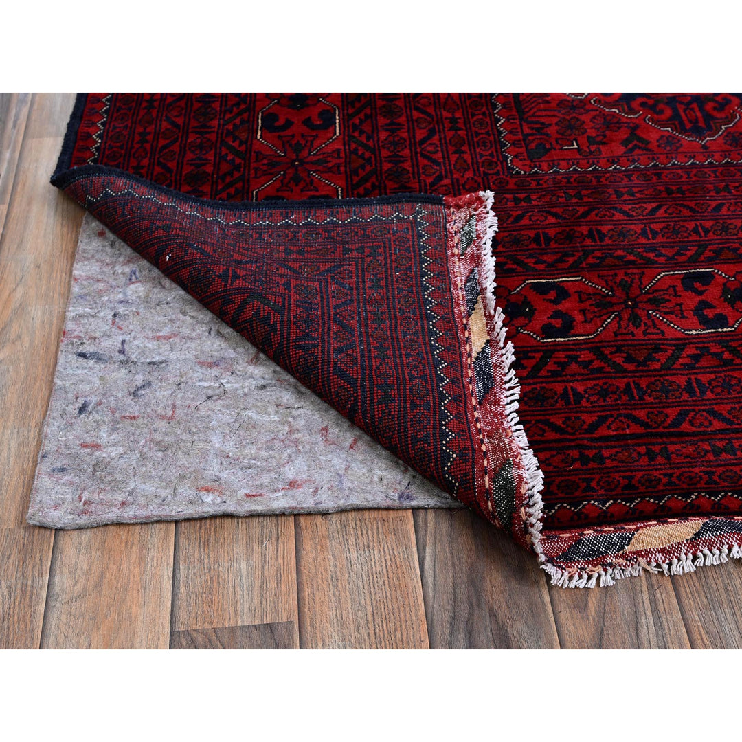 9'8" x 12'9" New Hand Knotted Red Wool Rectangle Oriental Rug - MOA102773