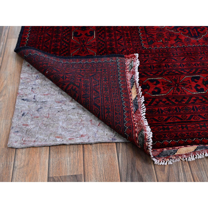 9'8" x 12'9" New Hand Knotted Red Wool Rectangle Oriental Rug - MOA102773