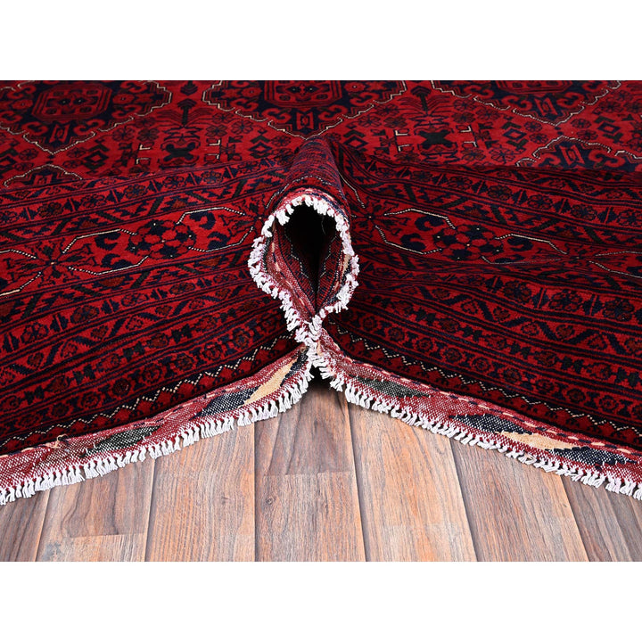 9'8" x 12'9" New Hand Knotted Red Wool Rectangle Oriental Rug - MOA102773