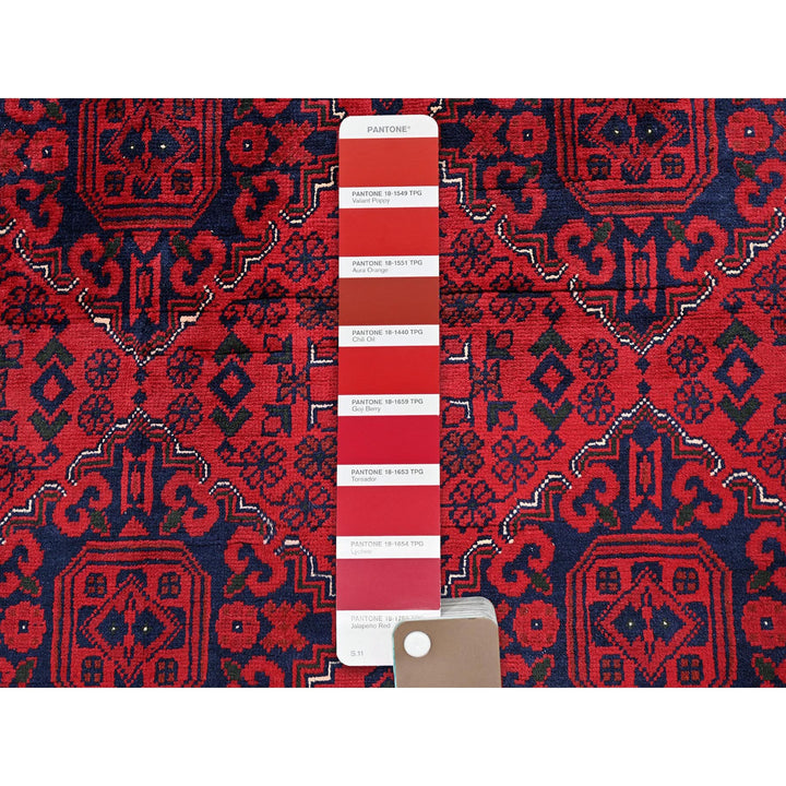 9'8" x 12'9" New Hand Knotted Red Wool Rectangle Oriental Rug - MOA102773