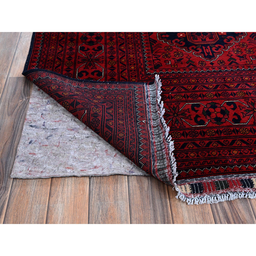 9'9" x 12'8" New Hand Knotted Red Wool Rectangle Oriental Rug - MOA102774