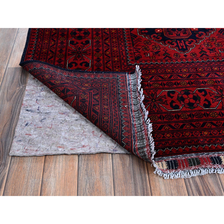 9'9" x 12'8" New Hand Knotted Red Wool Rectangle Oriental Rug - MOA102774