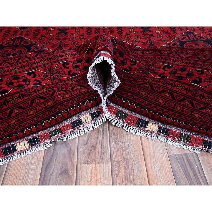 9'9" x 12'8" New Hand Knotted Red Wool Rectangle Oriental Rug - MOA102774