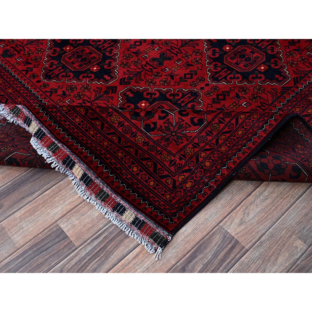 9'9" x 12'8" New Hand Knotted Red Wool Rectangle Oriental Rug - MOA102774