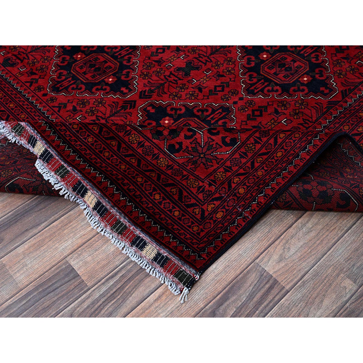 9'9" x 12'8" New Hand Knotted Red Wool Rectangle Oriental Rug - MOA102774