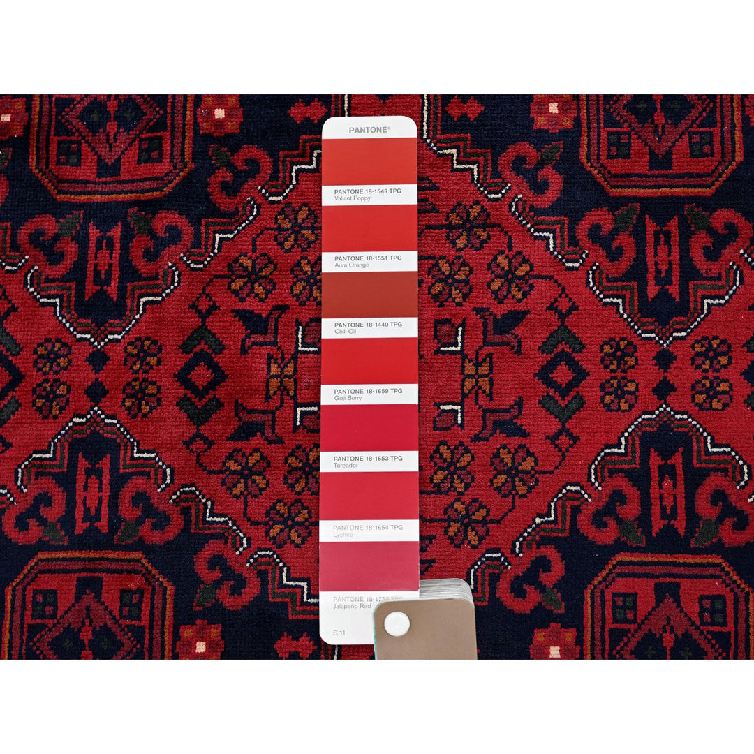 9'9" x 12'8" New Hand Knotted Red Wool Rectangle Oriental Rug - MOA102774
