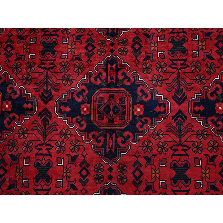 9'9" x 12'8" New Hand Knotted Red Wool Rectangle Oriental Rug - MOA102774