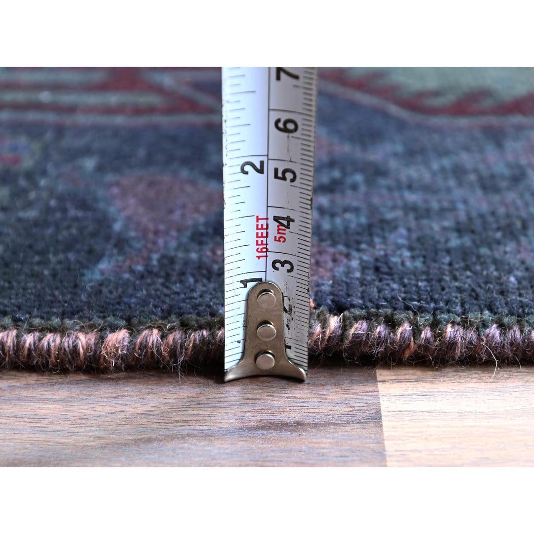 2'11" x 9'9" Vintage Hand Knotted Purple Wool Runner Oriental Rug - MOA102778