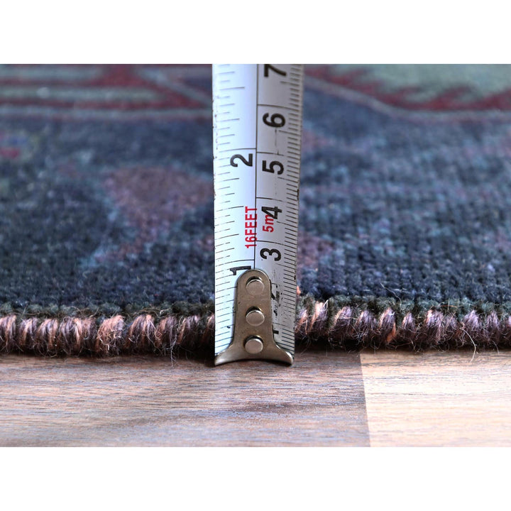 2'11" x 9'9" Vintage Hand Knotted Purple Wool Runner Oriental Rug - MOA102778