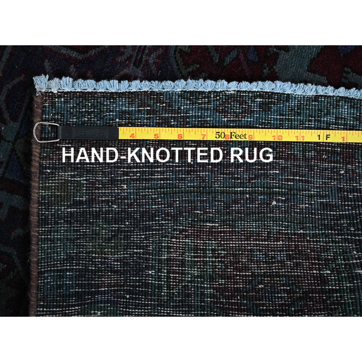 2'11" x 9'9" Vintage Hand Knotted Purple Wool Runner Oriental Rug - MOA102778