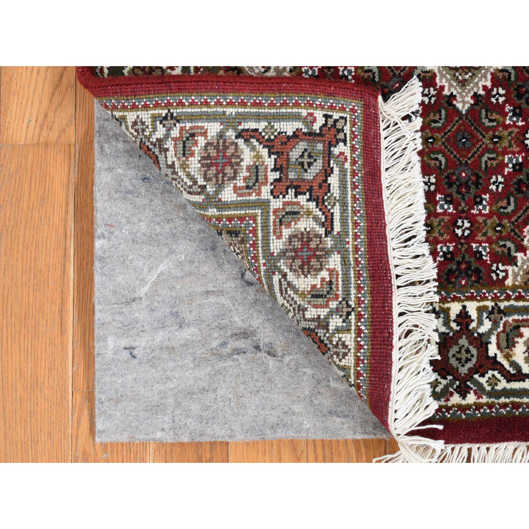 2'8" x 8'5" New Hand Knotted Red Wool & Silk Runner Oriental Rug - MOA10278004