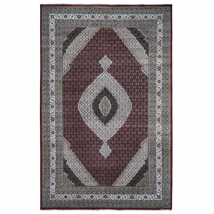 10'0" x 16'0" New Hand Knotted Red Wool Rectangle Oriental Rug - MOA10278032