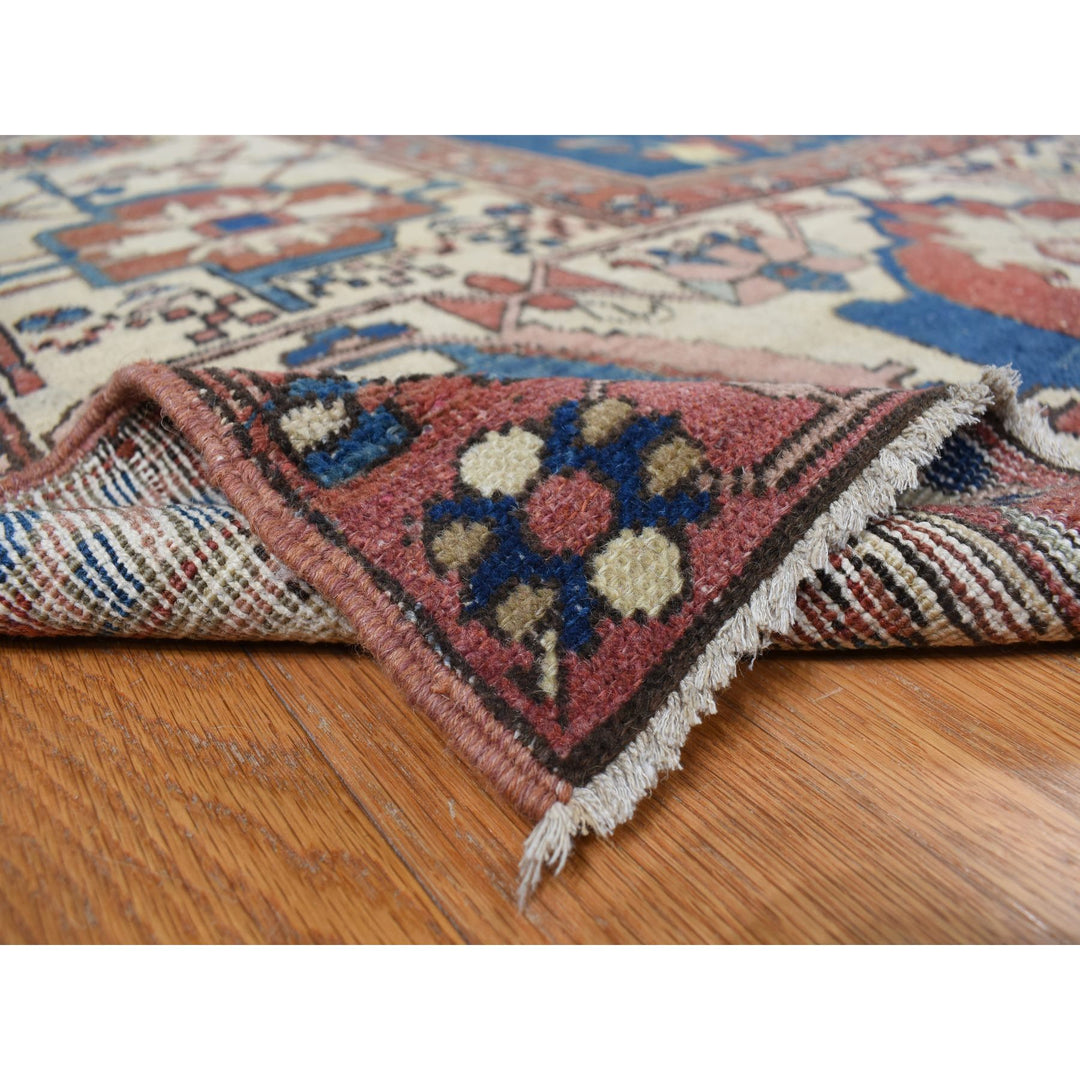11'3" x 15'3" Vintage Hand Knotted Red Wool Rectangle Oriental Rug - MOA10278057