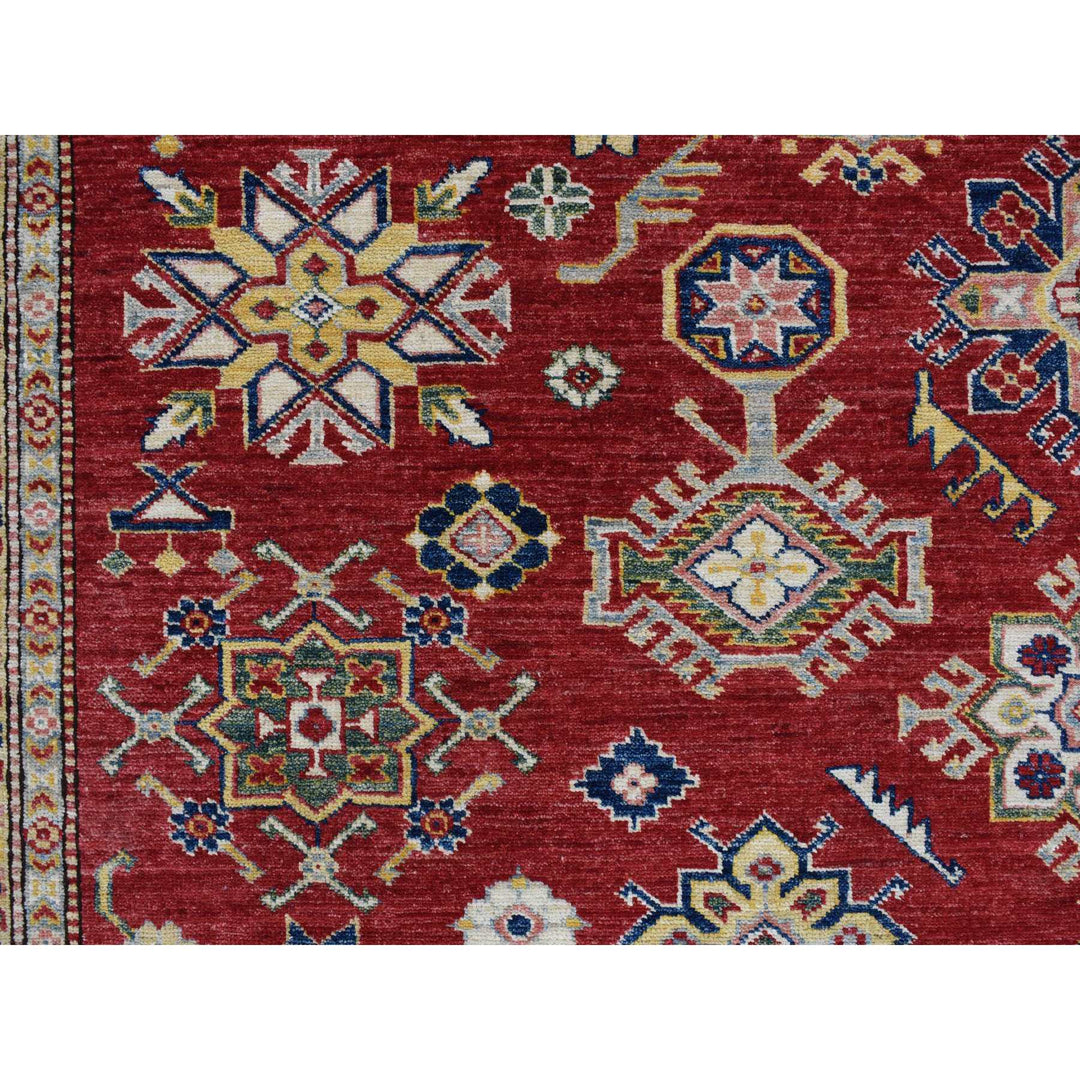 9'0" x 12'0" New Hand Knotted Red Wool Rectangle Oriental Rug - MOA10278082