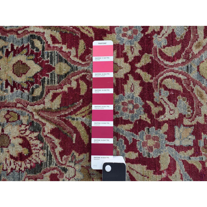 8'9" x 12'6" Vintage Hand Knotted Red Wool Rectangle Oriental Rug - MOA10278083