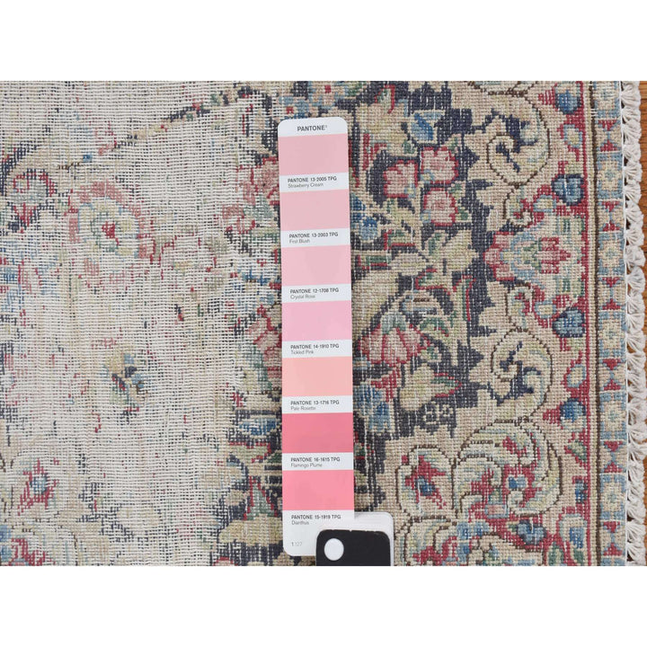 1'7" x 1'8" Vintage Hand Knotted Blue Wool Square Oriental Rug - MOA10278125