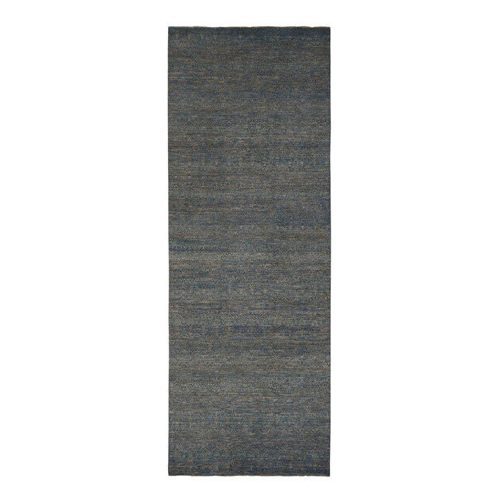 5'0" x 14'0" New Hand Knotted Blue Wool Runner Oriental Rug - MOA10278148