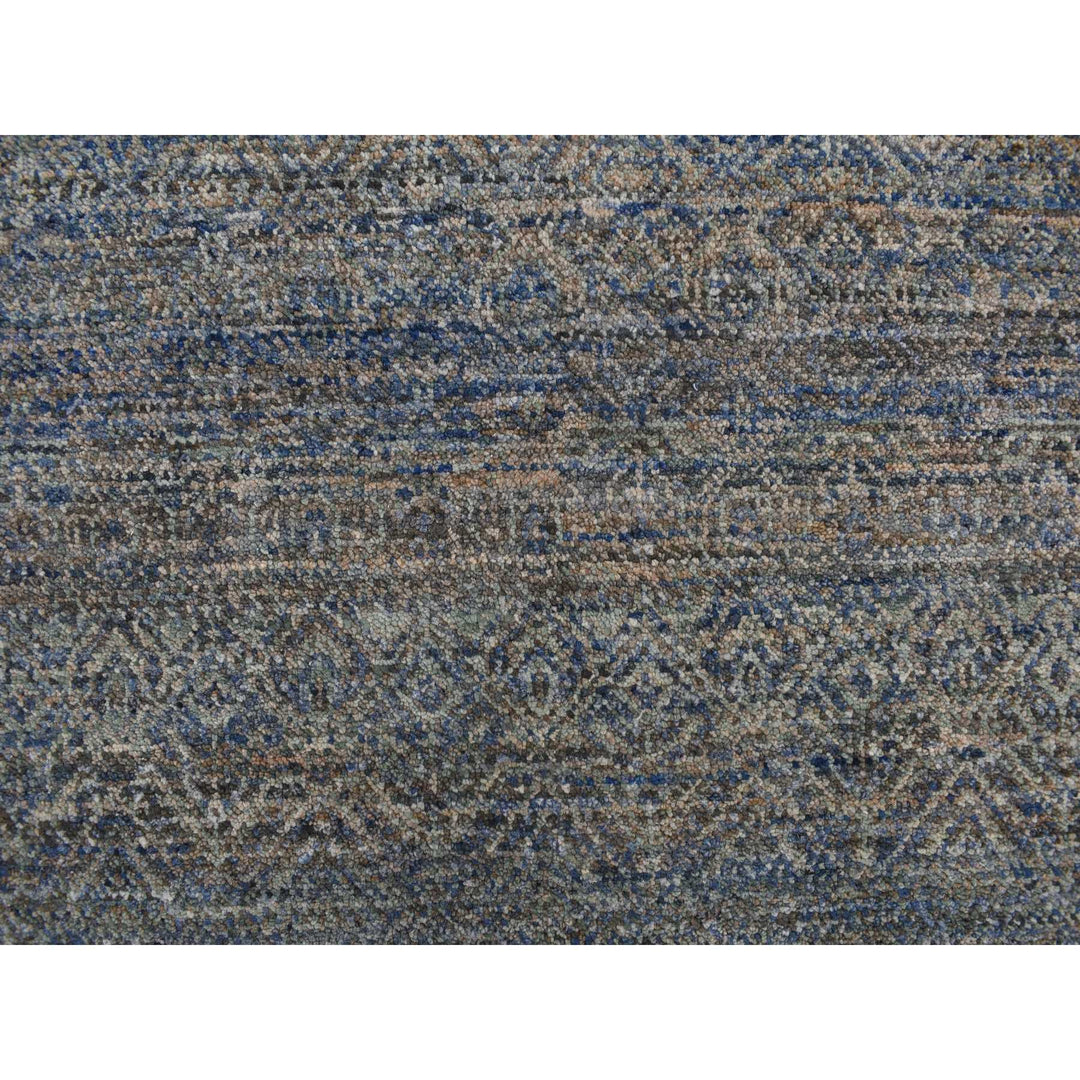 5'0" x 14'0" New Hand Knotted Blue Wool Runner Oriental Rug - MOA10278148