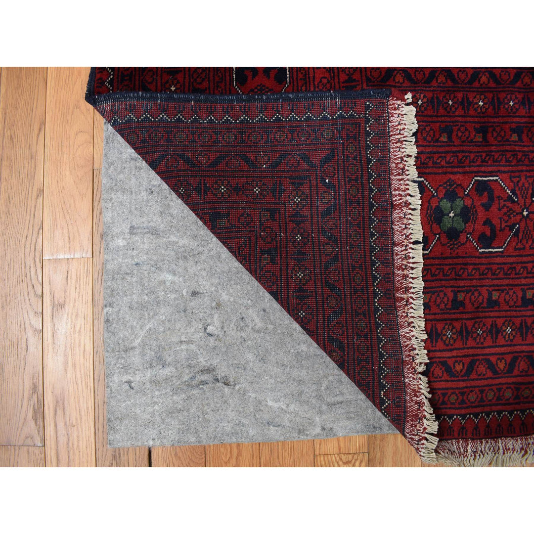 13'1" x 19'9" New Hand Knotted Red Wool Rectangle Oriental Rug - MOA10278157