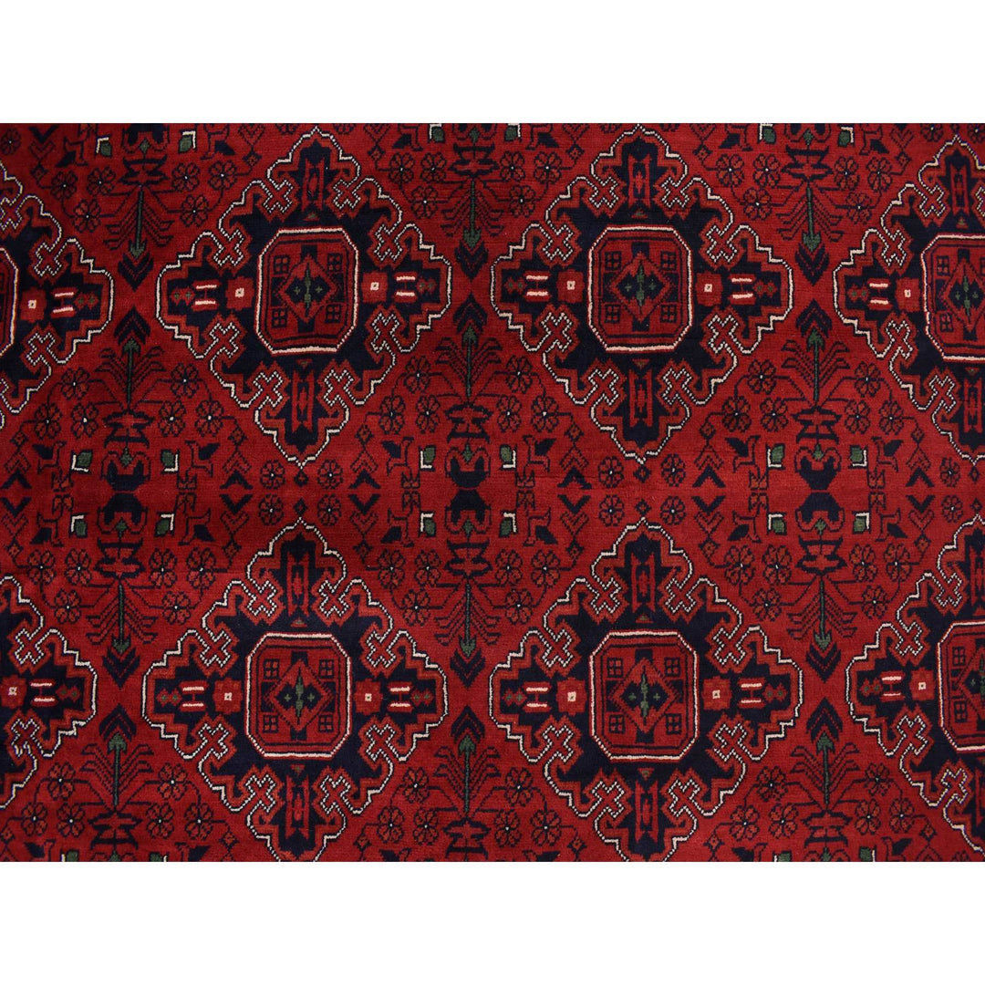 13'1" x 19'9" New Hand Knotted Red Wool Rectangle Oriental Rug - MOA10278157