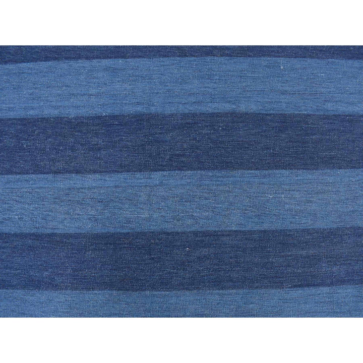 6'0" x 9'0" New Hand Woven Blue Cotton Rectangle Oriental Rug - MOA10278159