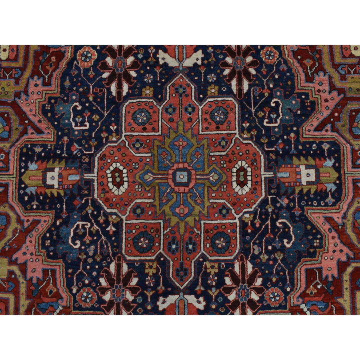 8'3" x 11'9" Vintage Hand Knotted Red Wool Rectangle Oriental Rug - MOA10278162