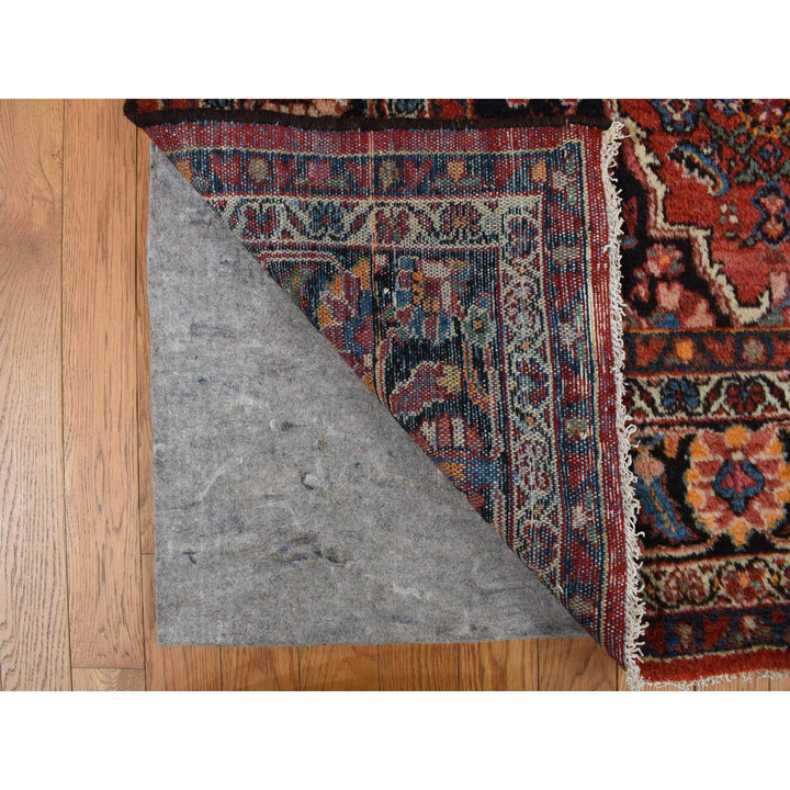 8'5" x 11'3" Vintage Hand Knotted Red Wool Rectangle Oriental Rug - MOA10278163