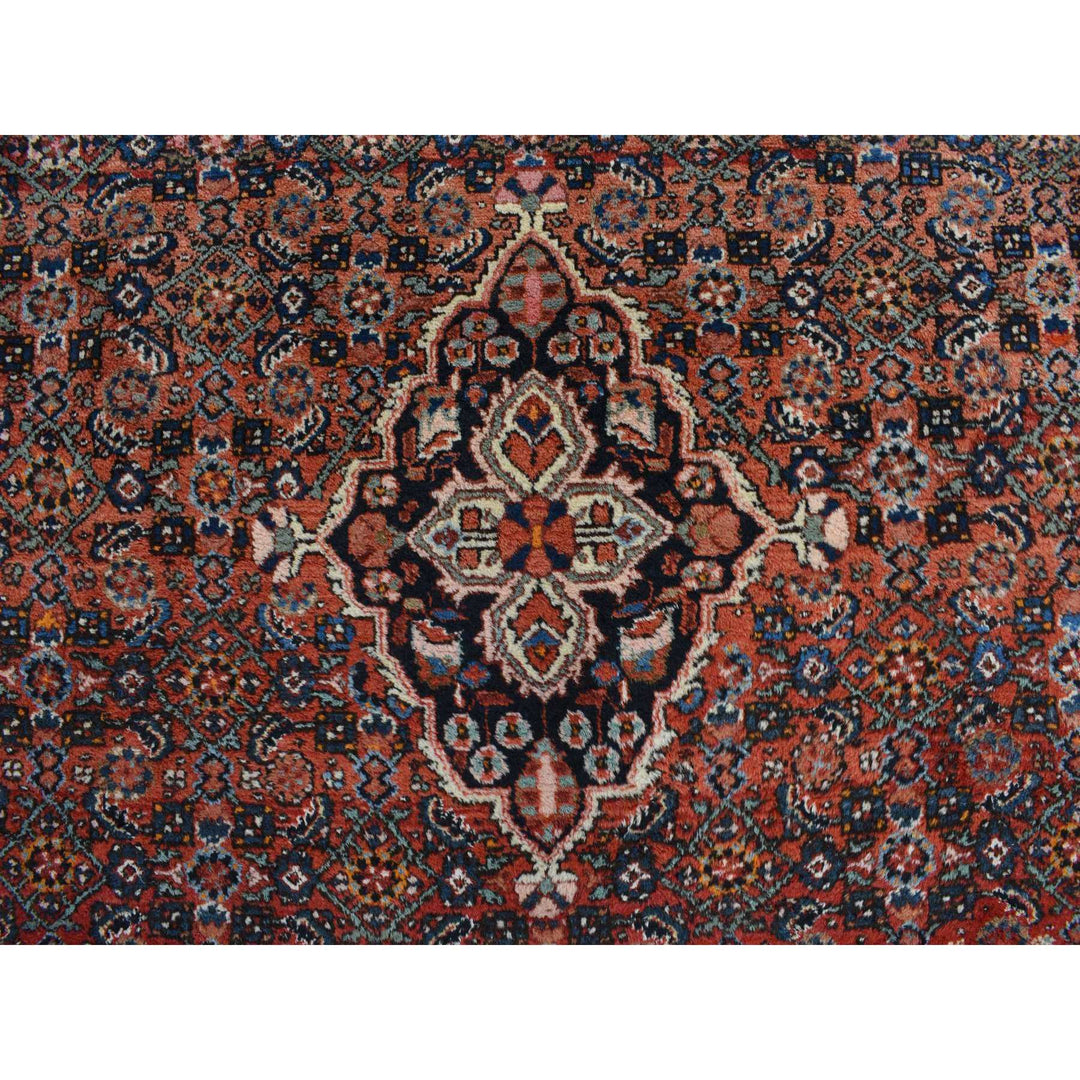 8'5" x 11'3" Vintage Hand Knotted Red Wool Rectangle Oriental Rug - MOA10278163