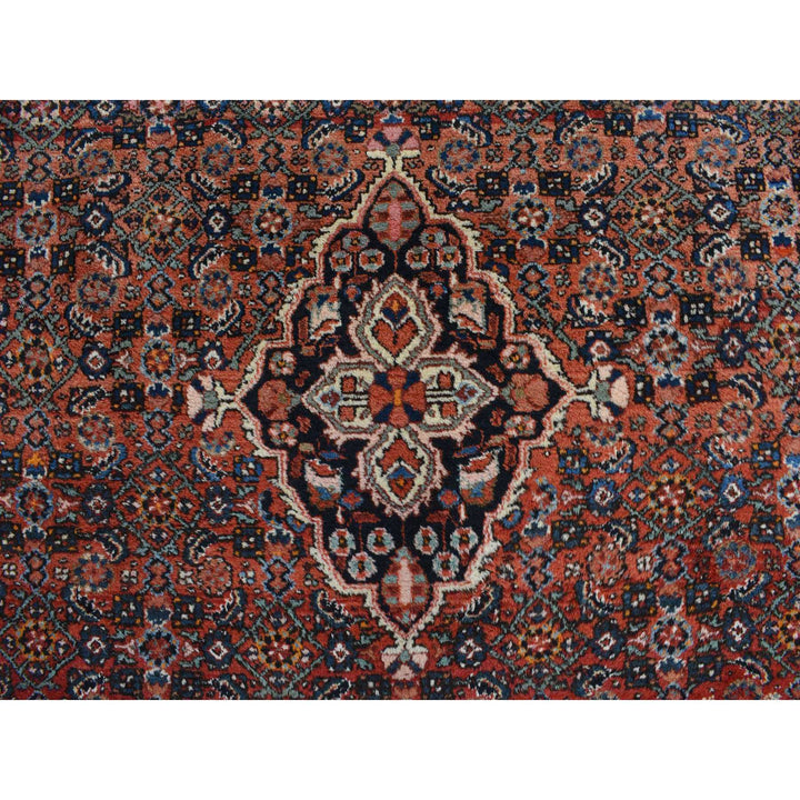 8'5" x 11'3" Vintage Hand Knotted Red Wool Rectangle Oriental Rug - MOA10278163
